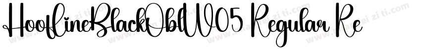 HoofLineBlackOblW05 Regular Regula字体转换